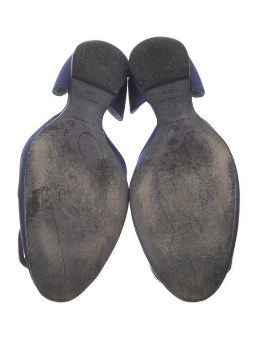 Roger Vivier Satin Crystal Embellishments D'Orsay Flats