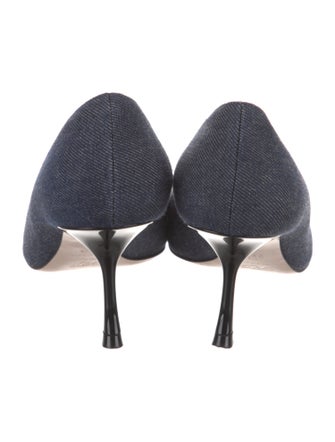 Roger Vivier Denim Crystal Embellishments Pumps
