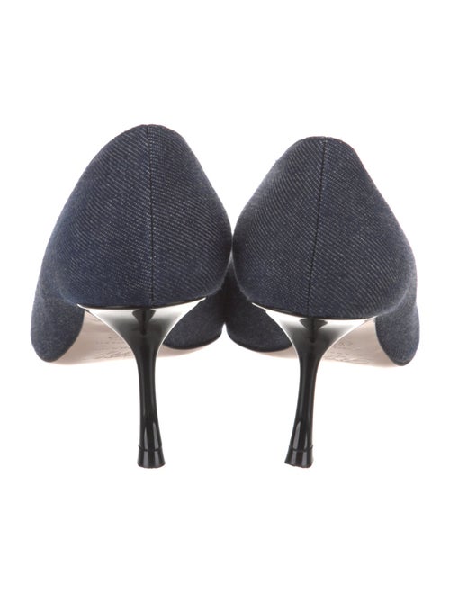 Roger Vivier Denim Crystal Embellishments Pumps