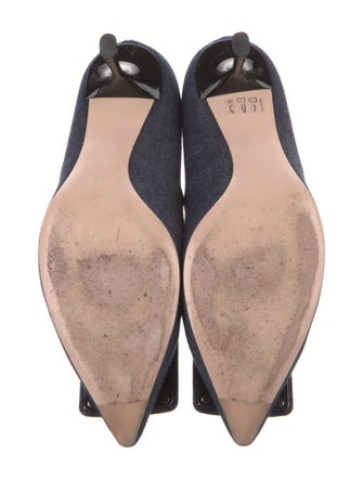 Roger Vivier Denim Crystal Embellishments Pumps