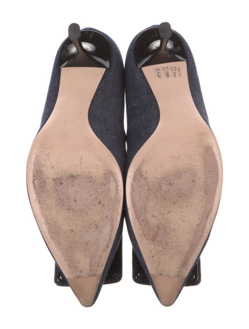 Roger Vivier Denim Crystal Embellishments Pumps