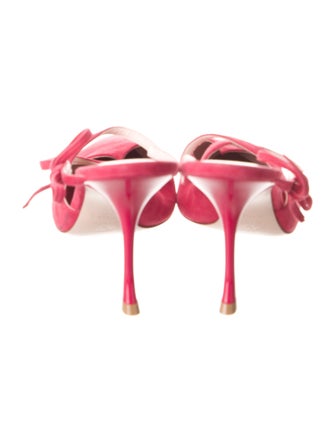 Roger Vivier Suede Bow Accents Mules