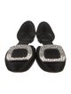 Roger Vivier Satin Crystal Embellishments D'Orsay Flats