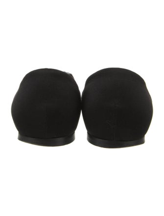 Roger Vivier Satin Crystal Embellishments D'Orsay Flats