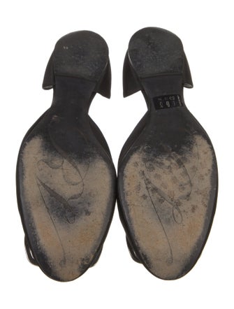 Roger Vivier Satin Crystal Embellishments D'Orsay Flats