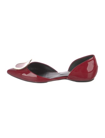 Roger Vivier Patent Leather D'Orsay Flats