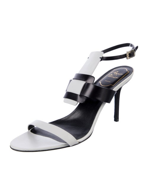 Roger Vivier Leather Printed Slingback Sandals