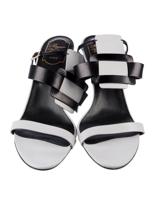 Roger Vivier Leather Printed Slingback Sandals