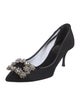 Roger Vivier Mesh Crystal Embellishments Pumps