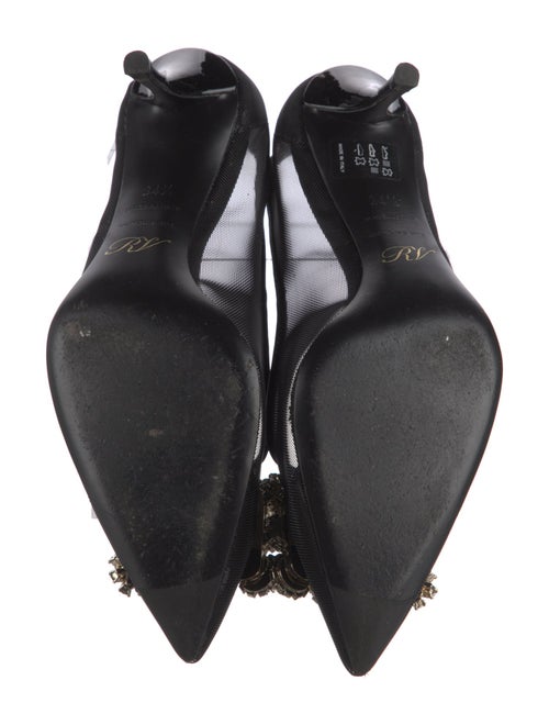 Roger Vivier Mesh Crystal Embellishments Pumps