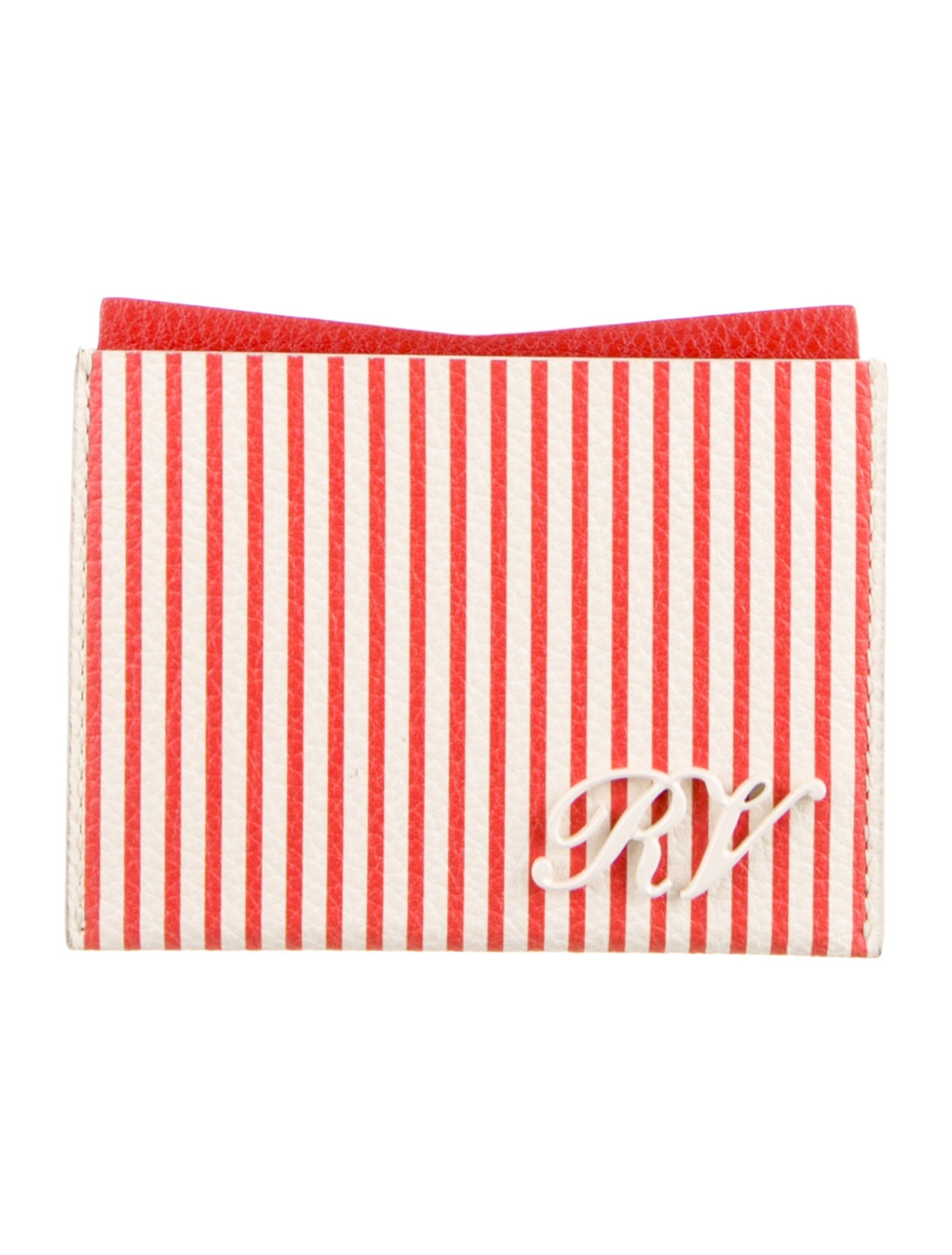 Roger Vivier Leather Striped Wallet