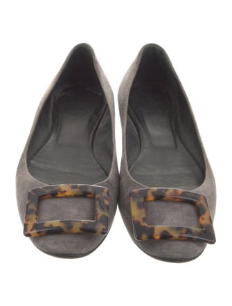 Roger Vivier Suede Ballet Flats
