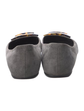 Roger Vivier Suede Animal Print Flats