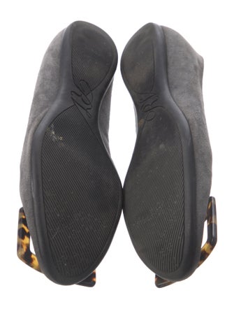 Roger Vivier Suede Animal Print Flats