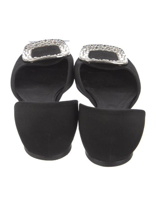 Roger Vivier Satin Crystal Embellishments D'Orsay Flats