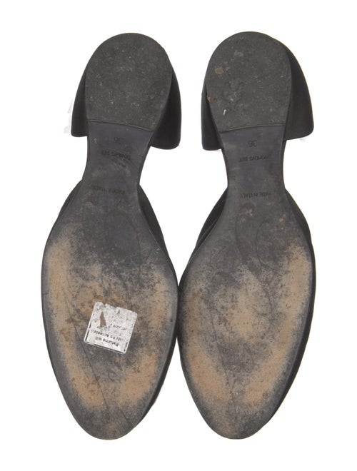 Roger Vivier Satin Crystal Embellishments D'Orsay Flats