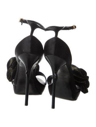 Roger Vivier Satin T-Strap Sandals