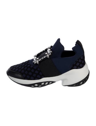 Roger Vivier Mesh Crystal Embellishments Sneakers