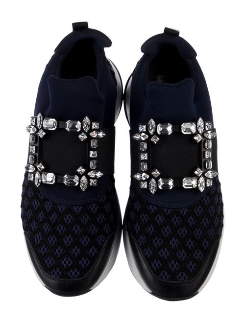 Roger Vivier Mesh Crystal Embellishments Sneakers