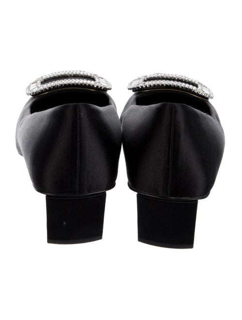 Roger Vivier Satin Crystal Embellishments Pumps