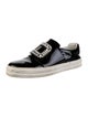 Roger Vivier Patent Leather Crystal Embellishments Sneakers