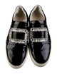 Roger Vivier Patent Leather Crystal Embellishments Sneakers