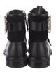 Roger Vivier Leather Crystal Embellishments Combat Boots