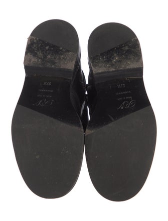 Roger Vivier Leather Crystal Embellishments Combat Boots