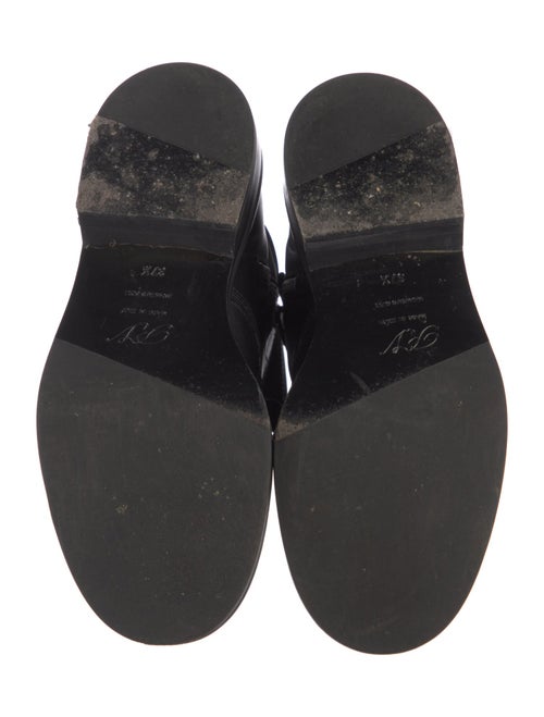 Roger Vivier Leather Crystal Embellishments Combat Boots