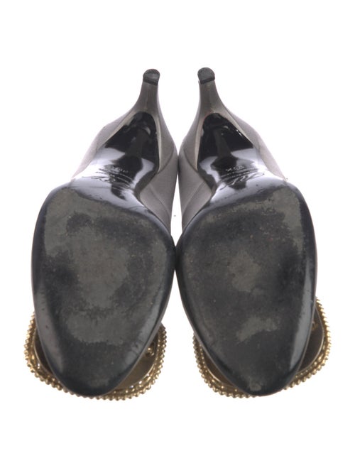 Roger Vivier Satin Crystal Embellishments Pumps