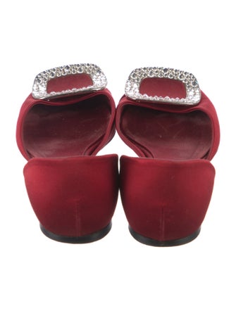 Roger Vivier Satin Crystal Embellishments D'Orsay Flats
