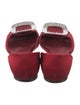 Roger Vivier Satin Crystal Embellishments D'Orsay Flats