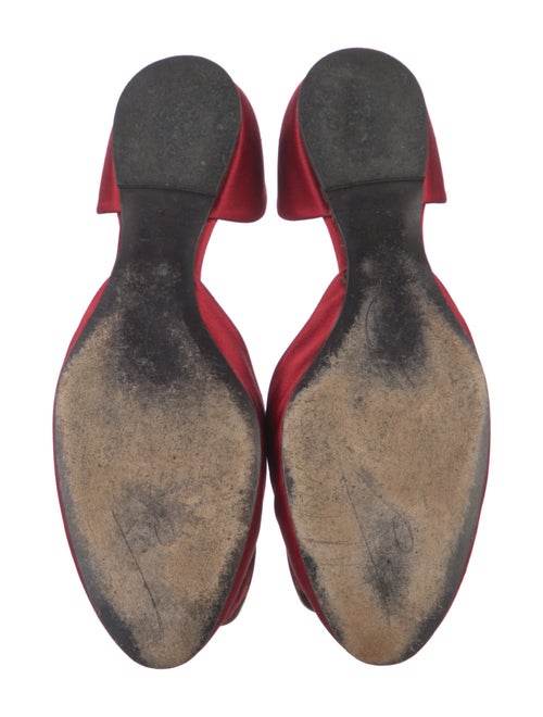 Roger Vivier Satin Crystal Embellishments D'Orsay Flats