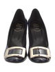Roger Vivier Signature Logo Patent Leather Pumps