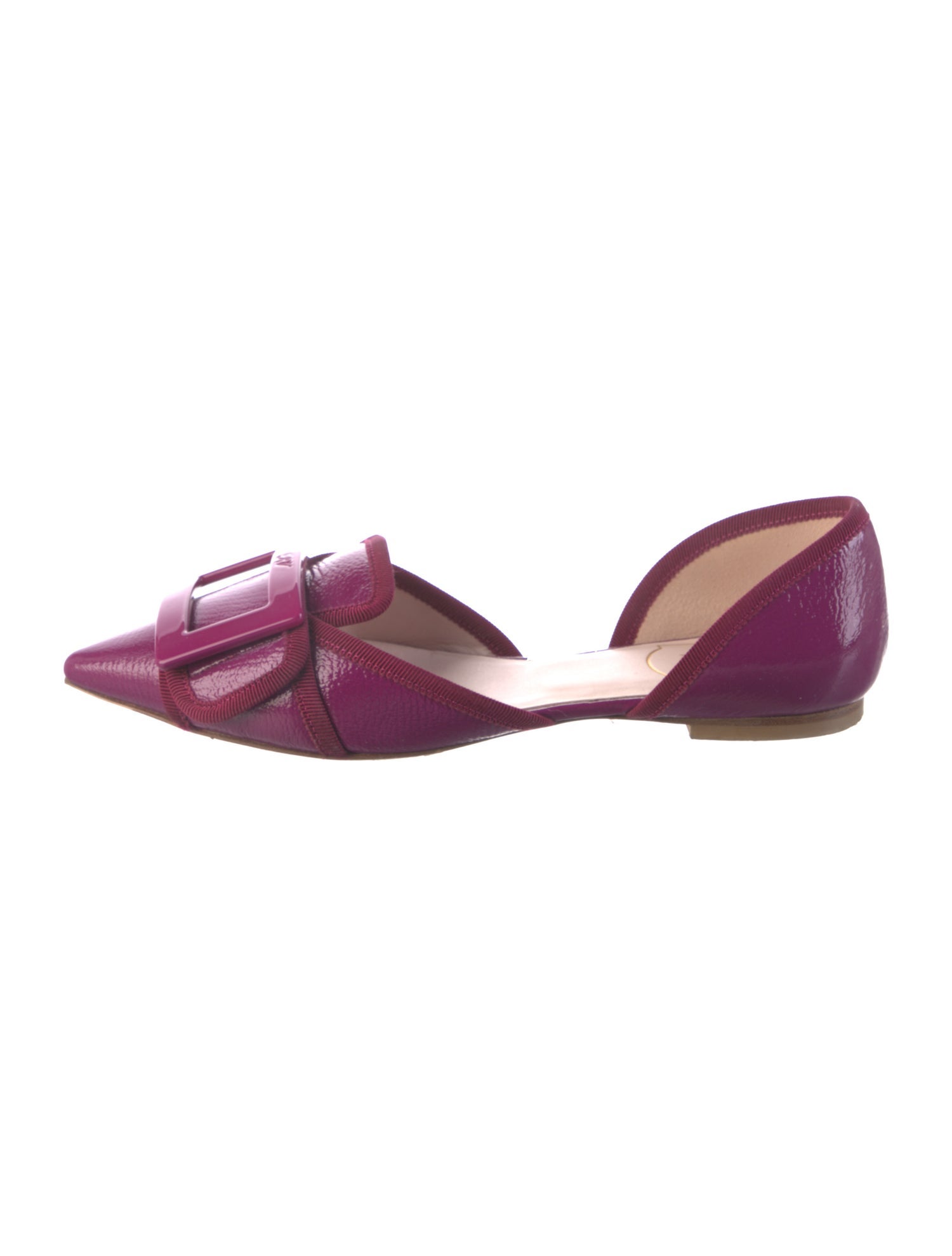 Roger Vivier Leather D'Orsay Flats