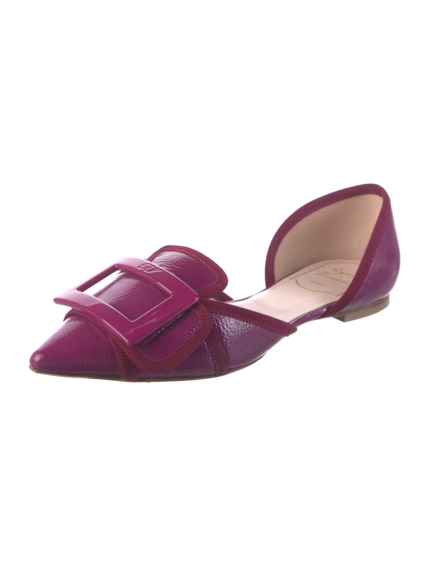 Roger Vivier Leather D'Orsay Flats