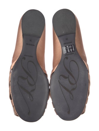 Roger Vivier Satin Crystal Embellishments Slides