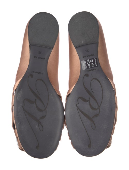 Roger Vivier Satin Crystal Embellishments Slides