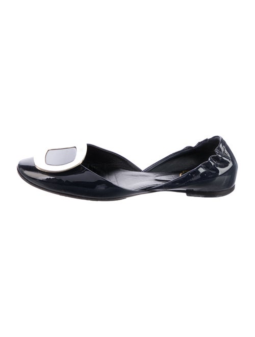 Roger Vivier Patent Leather D'Orsay Flats