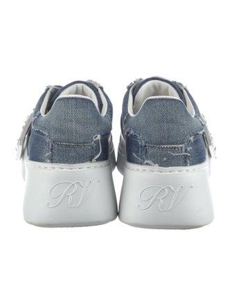 Roger Vivier Denim Colorblock Pattern Sneakers