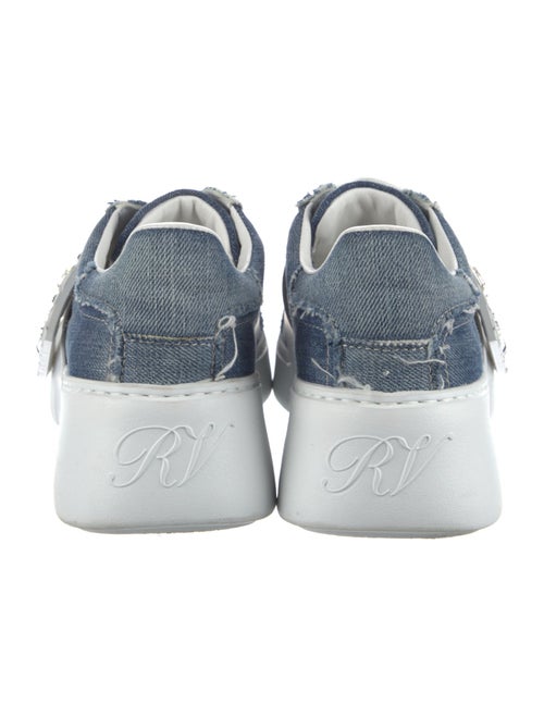 Roger Vivier Denim Colorblock Pattern Sneakers