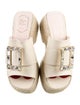 Roger Vivier Canvas Crystal Embellishments Espadrilles