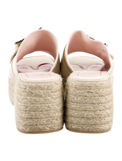 Roger Vivier Canvas Crystal Embellishments Espadrilles