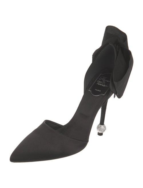 Roger Vivier Satin Bow Accents D'Orsay Pumps