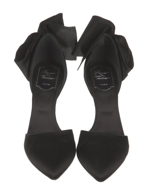 Roger Vivier Satin Bow Accents D'Orsay Pumps