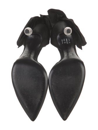 Roger Vivier Satin Bow Accents D'Orsay Pumps