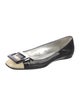 Roger Vivier Patent Leather Colorblock Pattern Flats