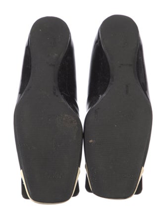 Roger Vivier Patent Leather Colorblock Pattern Flats