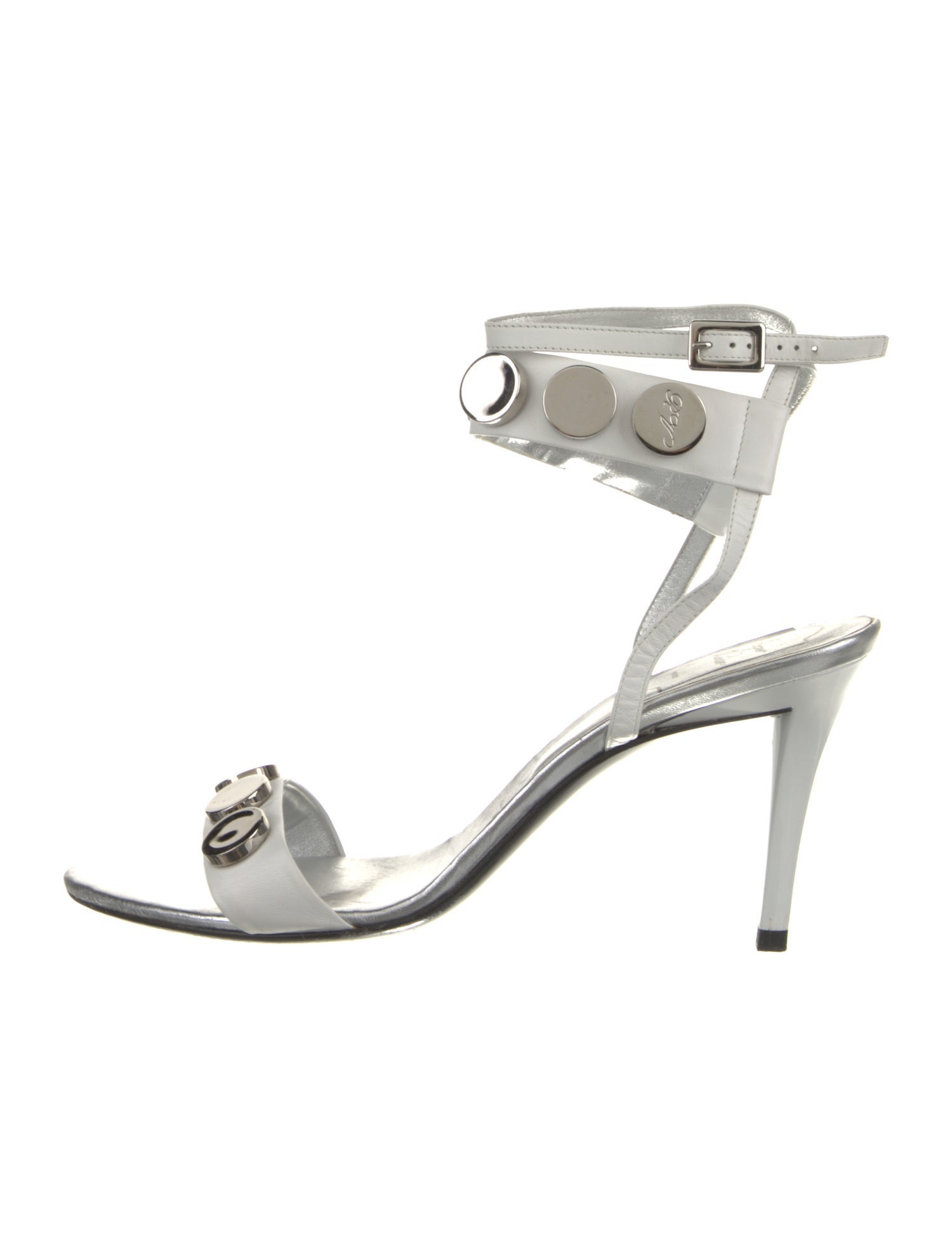 Roger Vivier Leather Studded Accents Sandals