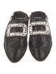 Roger Vivier Leather Crystal Embellishments Mules